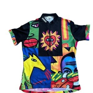 women’s vintage small cycling jersey